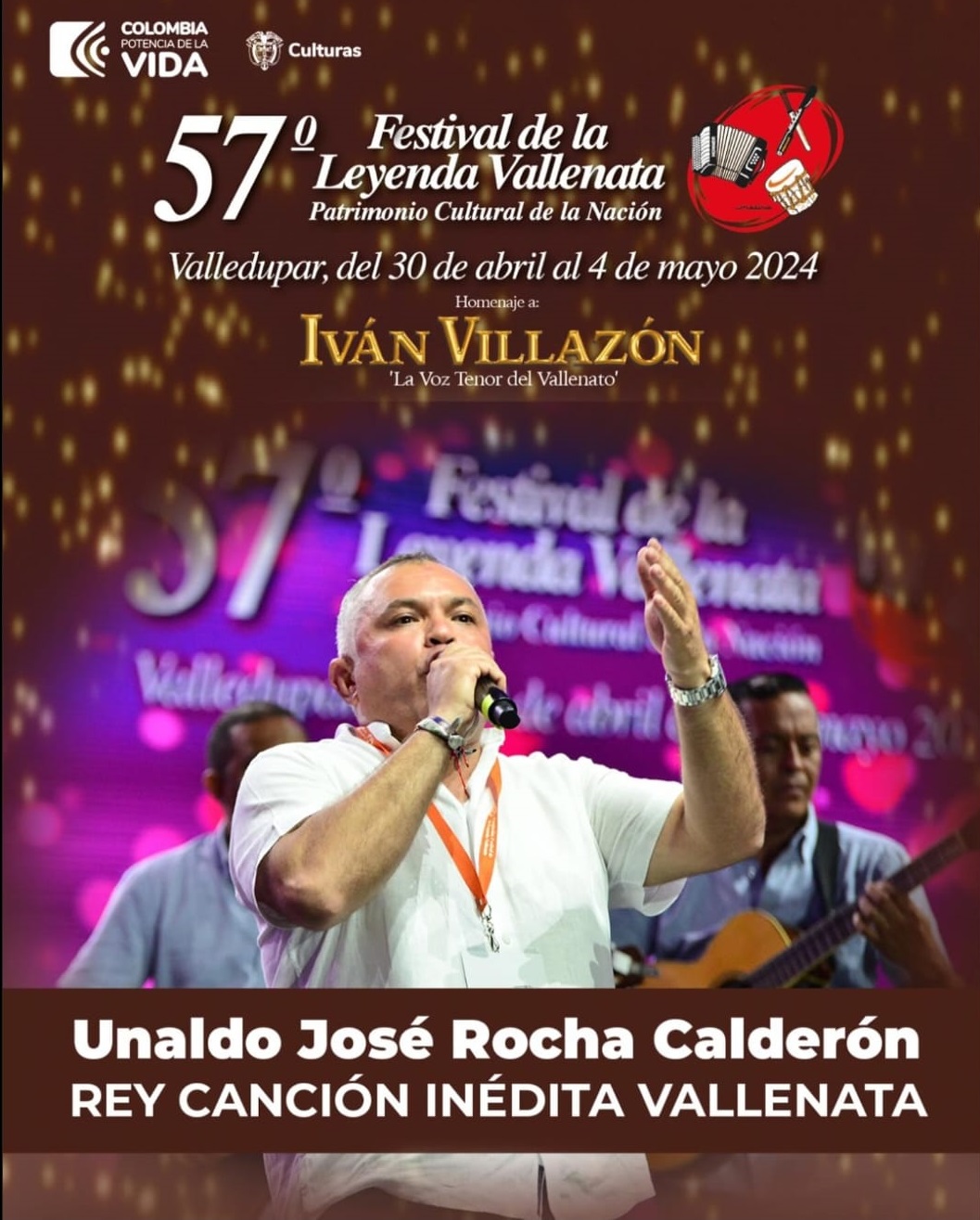 El nuevo rey de la canción inédita es Unaldo José Rocha Calderón