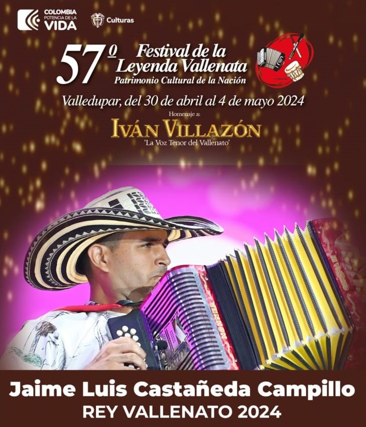 Jaime Luis Castañeda Campillo es el nuevo Rey Vallenato del 57 Festival de la Leyenda Vallenata