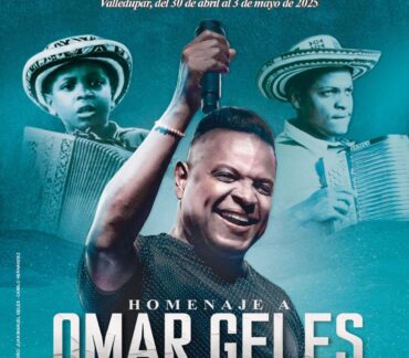 Develado afiche del 58° Festival de la Leyenda Vallenata en homenaje al Rey Vallenato Omar Geles