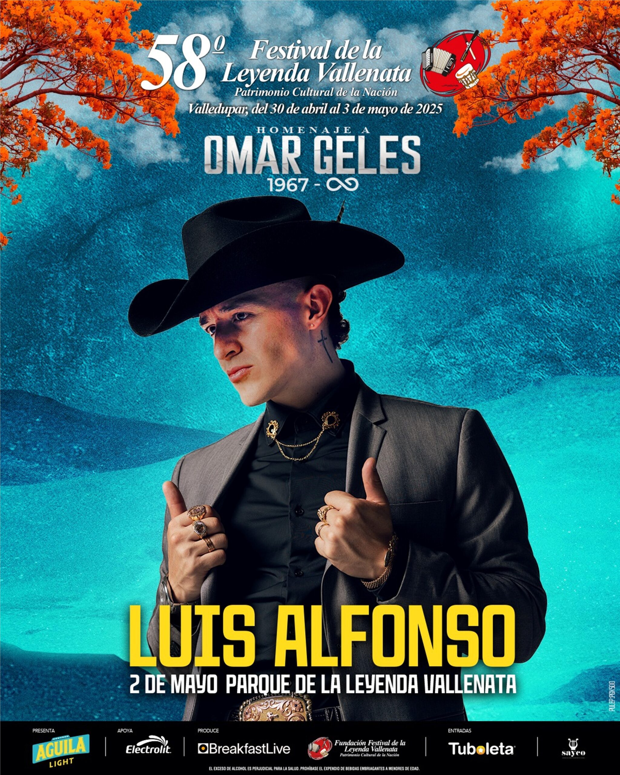 Luis Alfonso, segundo artista confirmado para el Festival de la Leyenda Vallenata 2025