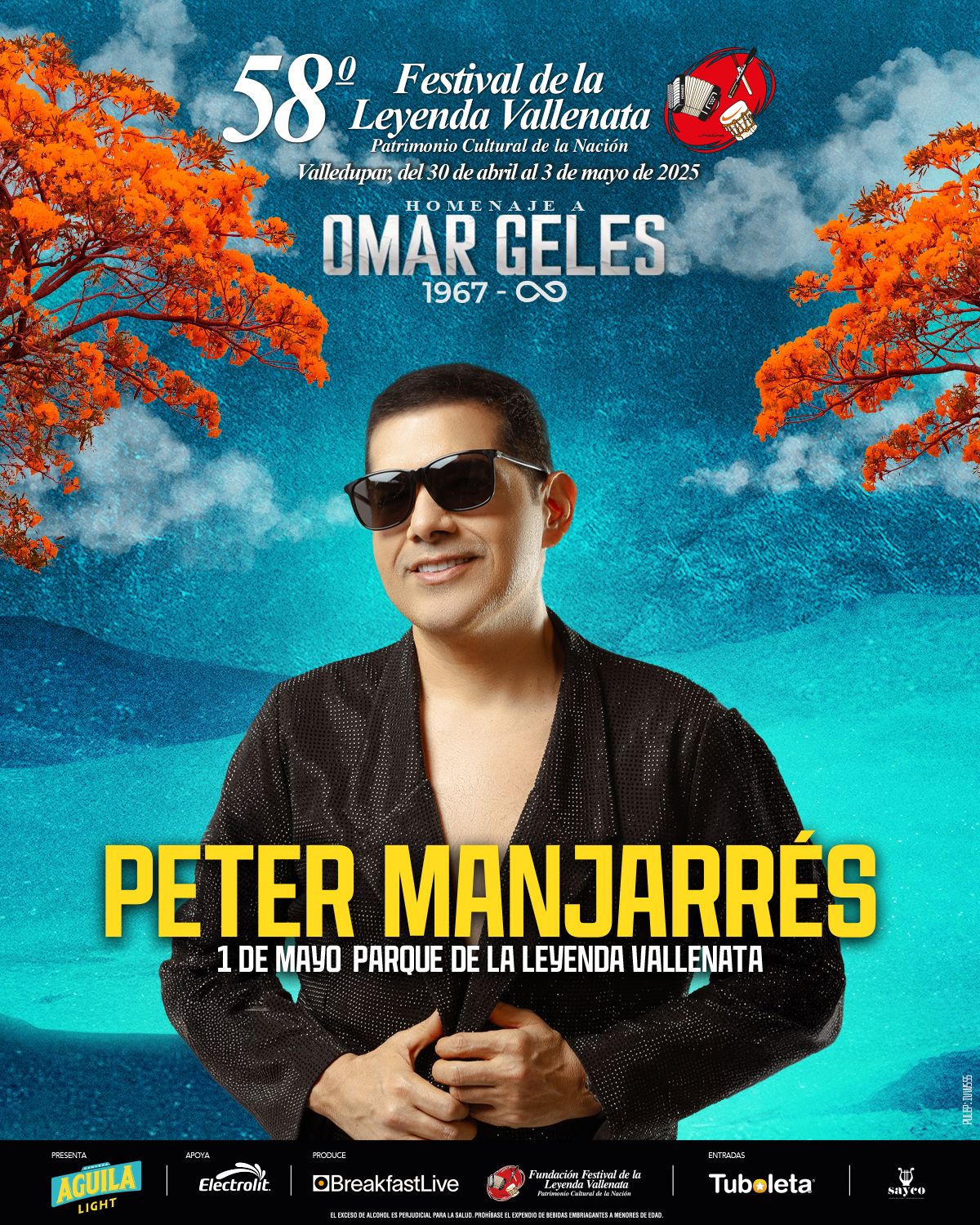 Peter Manjarrés, ícono del vallenato se presentará en el Festival de la Leyenda Vallenata 2025