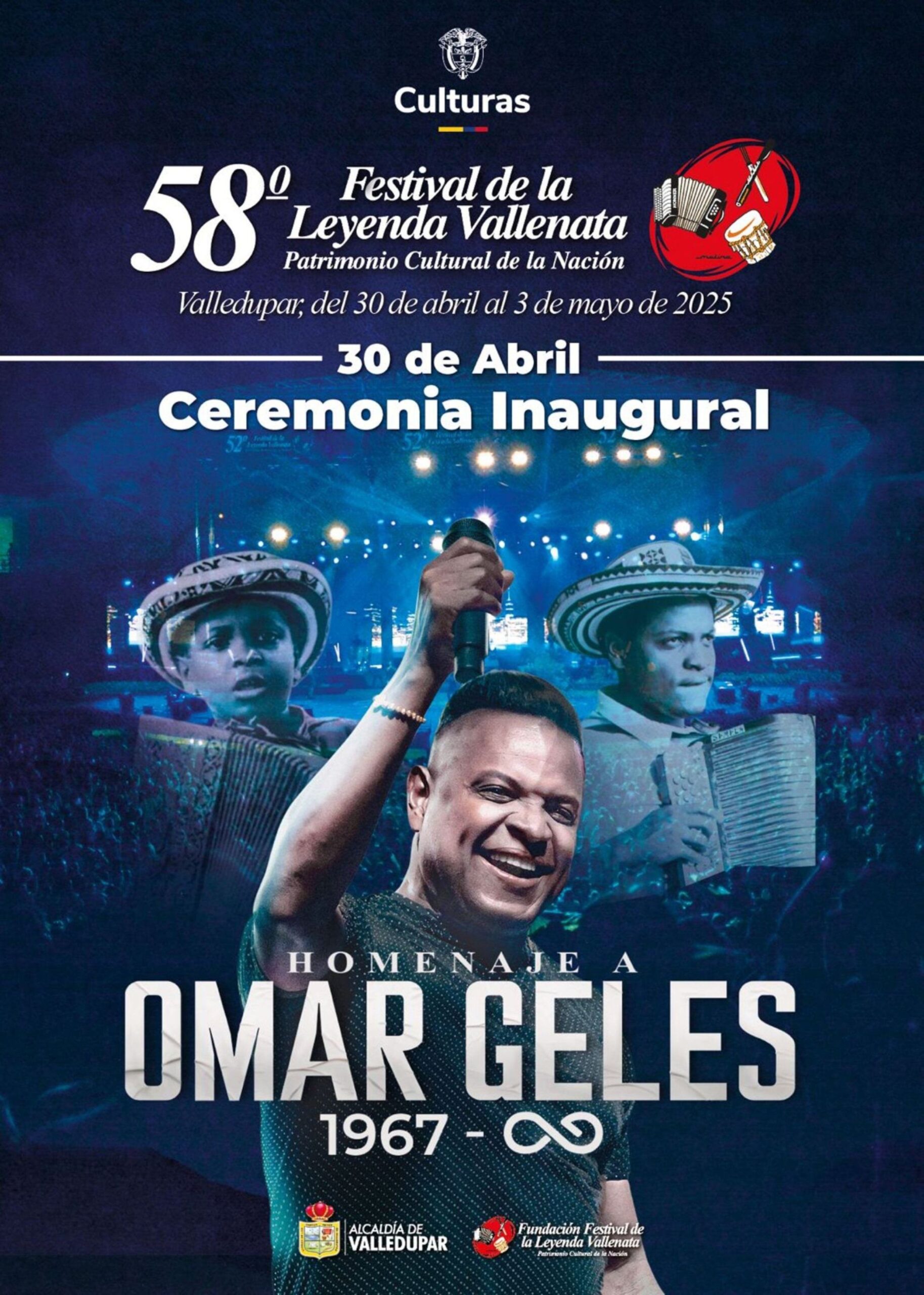 Con una revista musical en homenaje a Omar Geles, se inaugurará el 58° Festival de la Leyenda Vallenata
