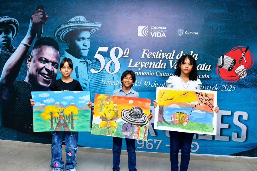 Pequeños artistas vallenatos estuvieron pintando por ‘Los caminos de la vida’